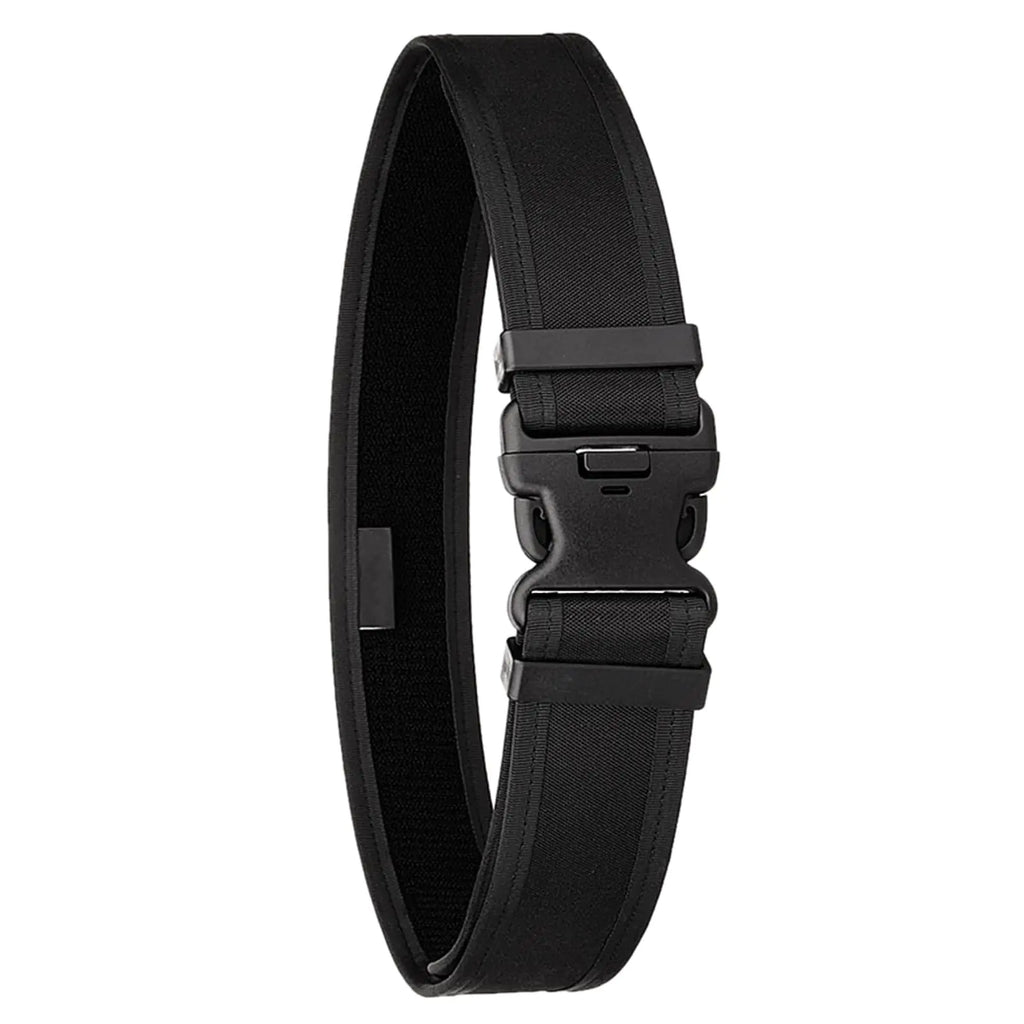 CamGo Adjustable Tactical Belt - Mens Quick Release Military Nylon Belt with Heavy Duty Buckle (Black)