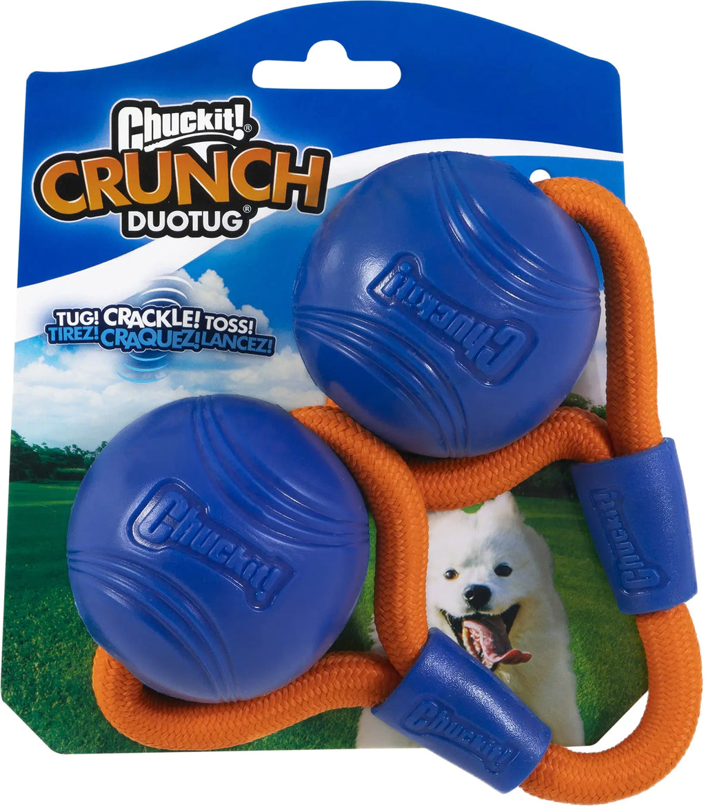 Chuckit! Crunch Ball Dog Toy Medium Duo Tug for All Breed Sizes