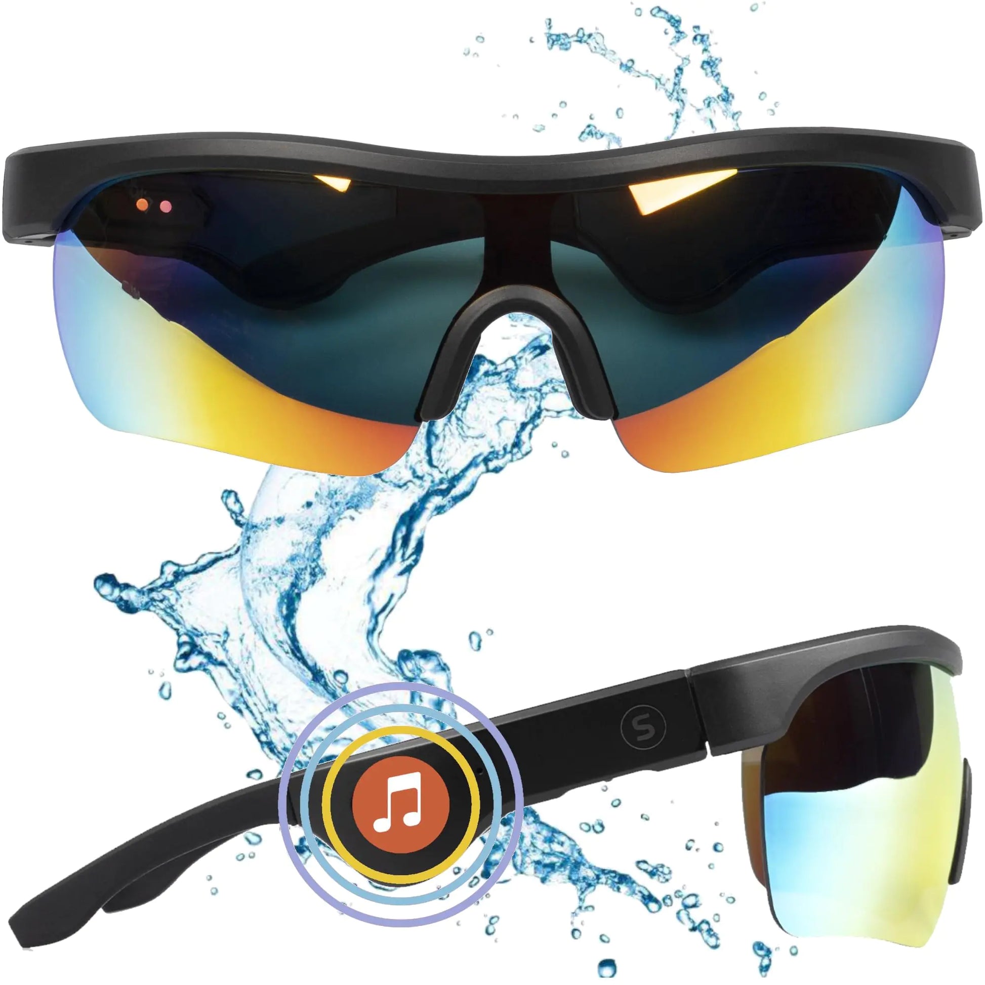 Bluetooth Glasses For Men Women - Bonus Clear Lens - Audio Glasses With Bluetooth Speaker - UV Filter Water Resistance - Bluetooth Sunglasses Men Women - Lentes Con Bluetooth Para Hombre