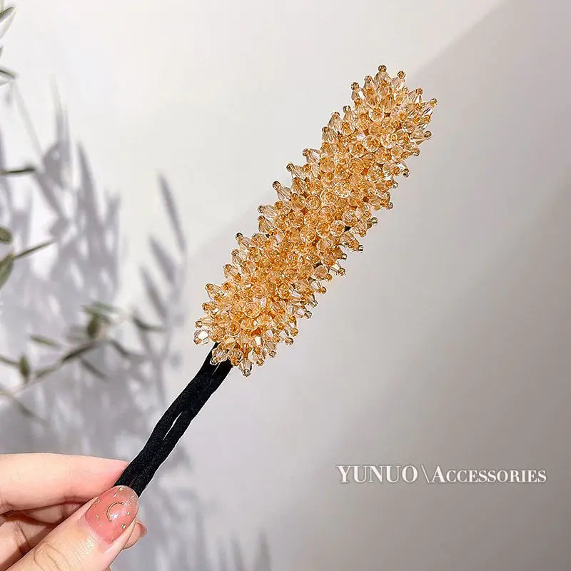 Crystal Hair Bun Maker for Easy Hairstyles (Women)