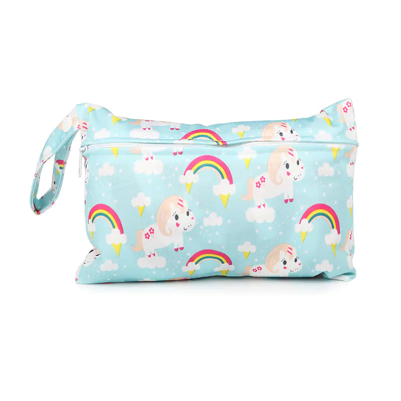 Cartoon Mini Zipper Diaper Bag & Makeup Cotton Pouch