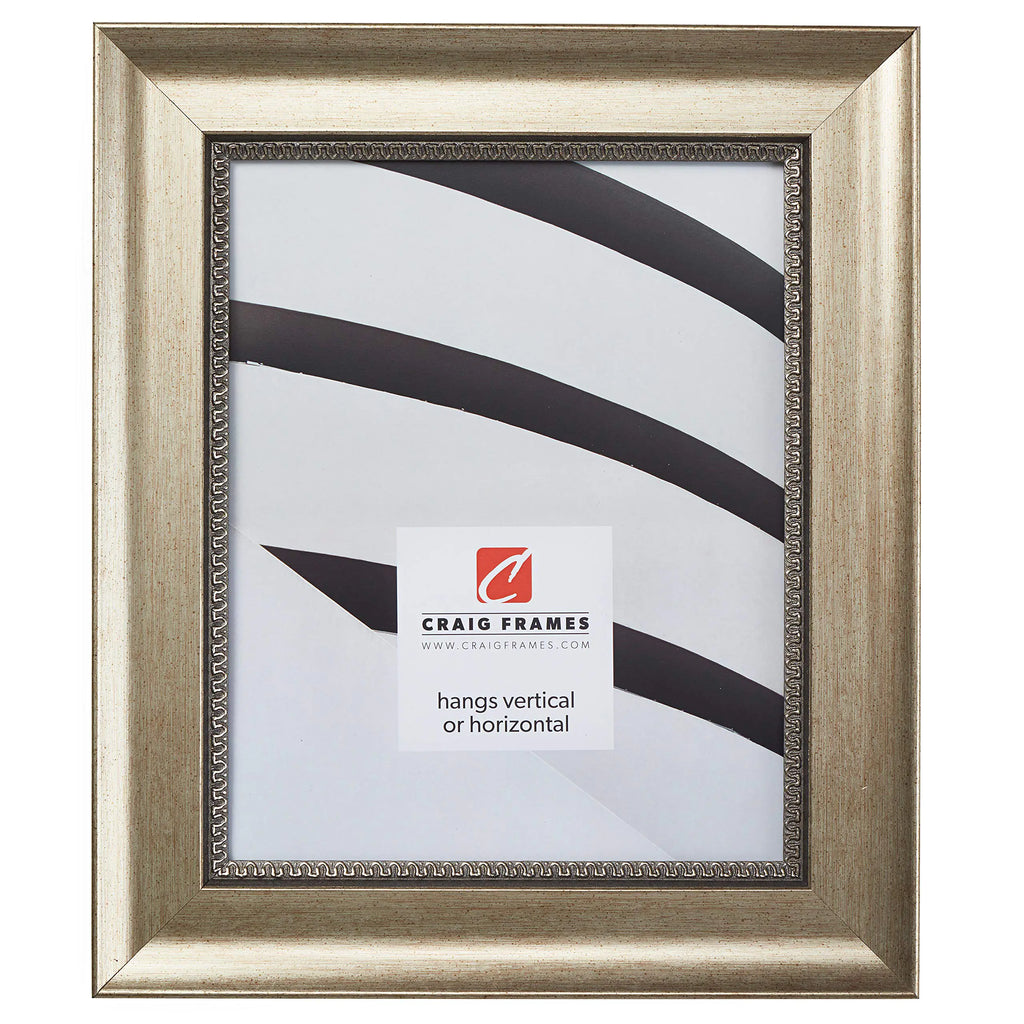 Craig Frames Annesbury Queen Ann Antique Silver Picture Frame 14 by 22-Inch