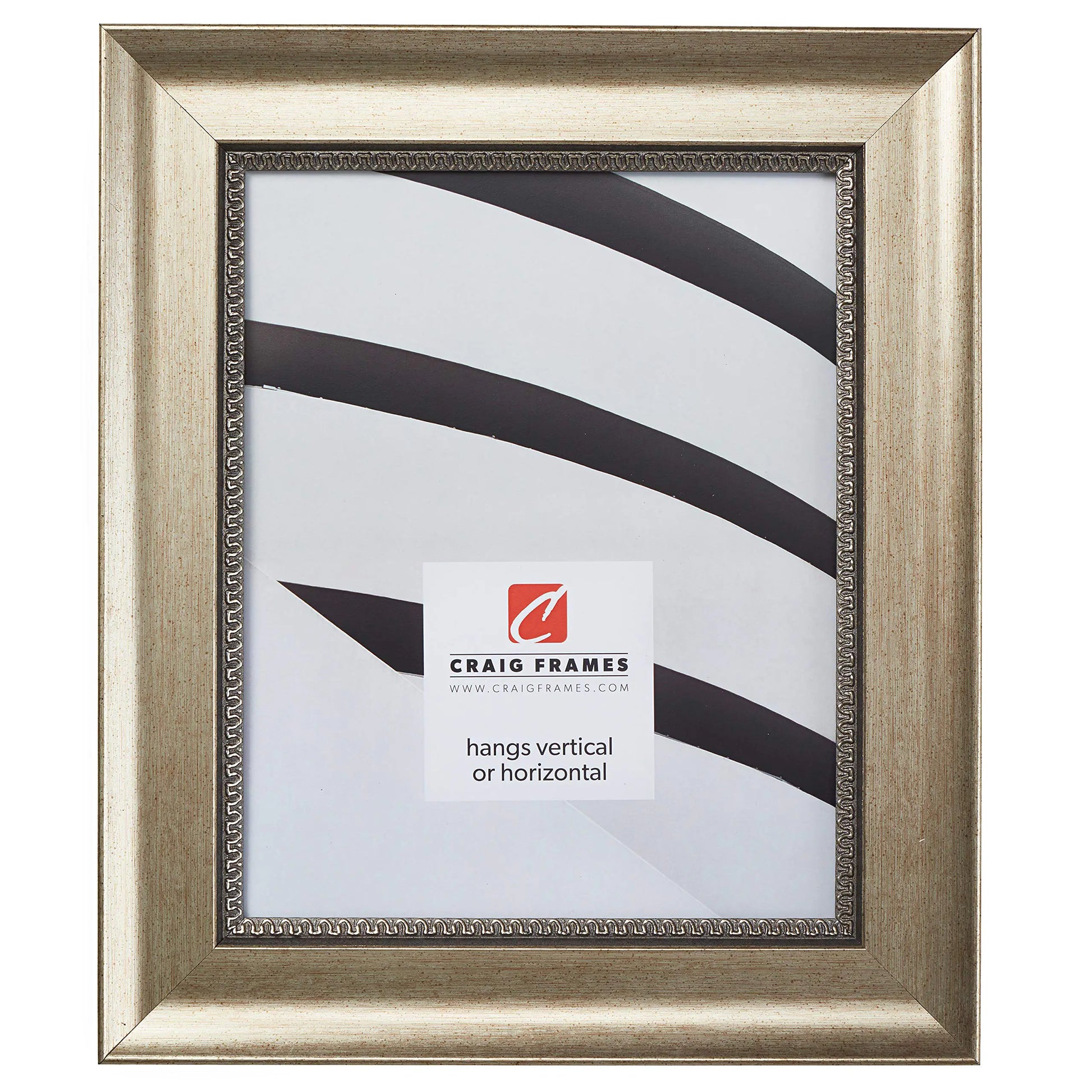 Craig Frames Annesbury Queen Ann Antique Silver Picture Frame 14 by 22-Inch