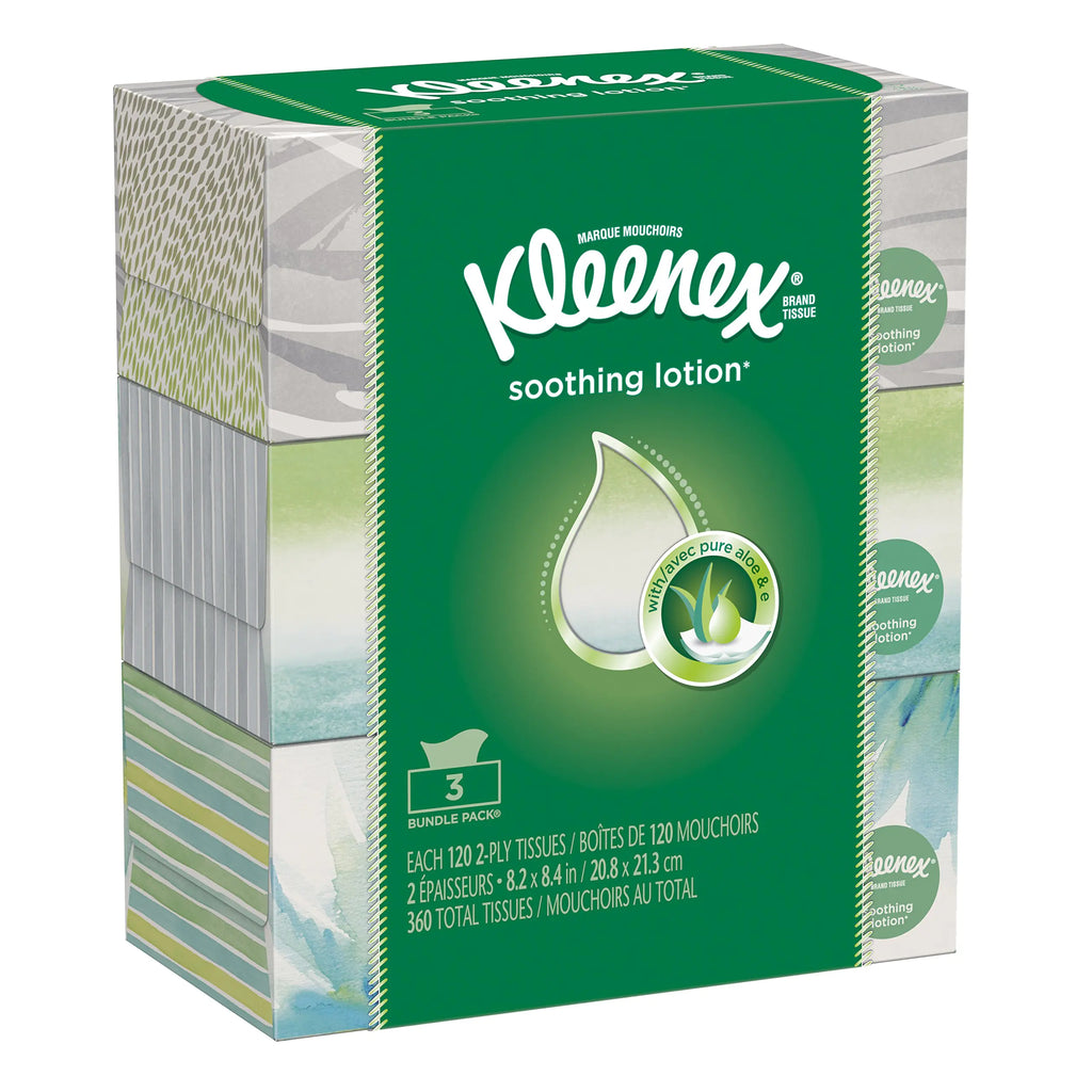 Kleenex Lotion Facial Tissue 120 Count (3 Pack)