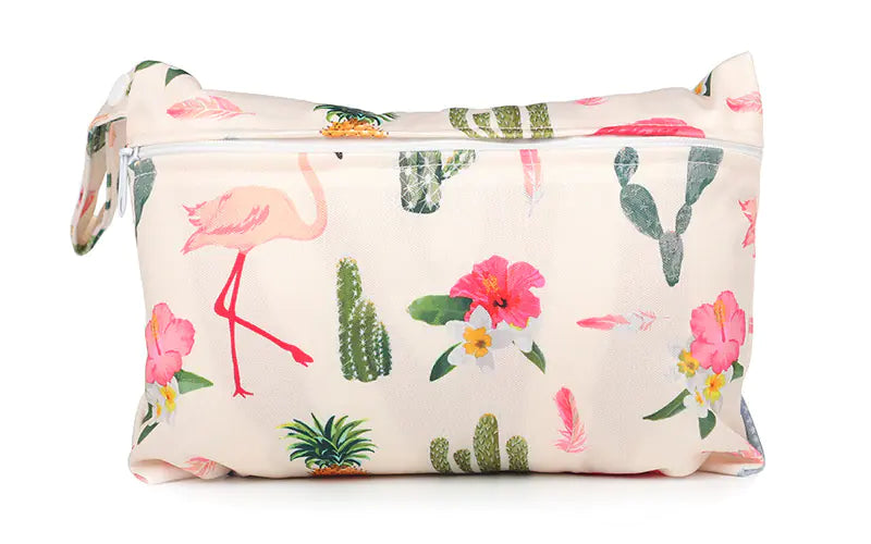 Cartoon Mini Zipper Diaper Bag & Makeup Cotton Pouch