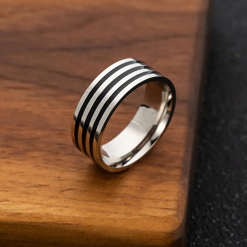 Fashion Stainless Steel Oil Dropping Ring Accessory