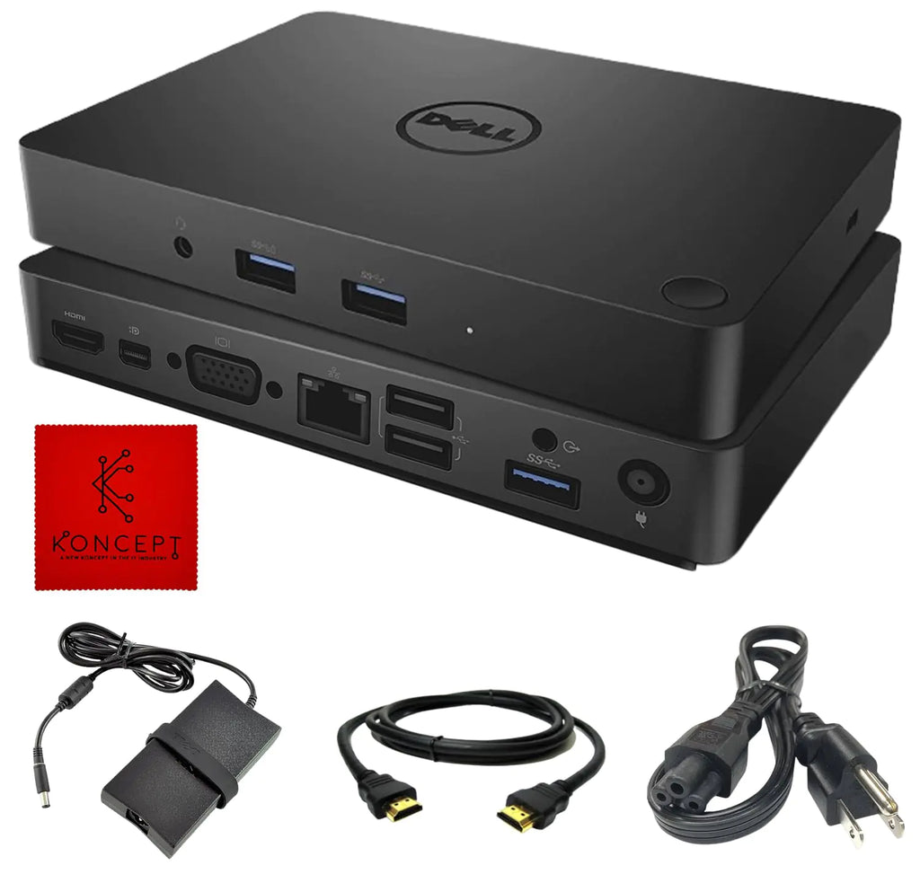 Dell WD15 Monitor Dock 4K with 130W AC Charging & HMDI Cable - Dell Docking Station USB C - Dell Docking Station Dual Monitor for Laptops (Renewed)