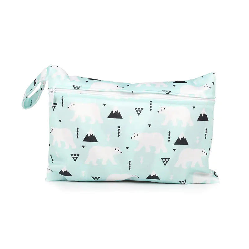 Cartoon Mini Zipper Diaper Bag & Makeup Cotton Pouch