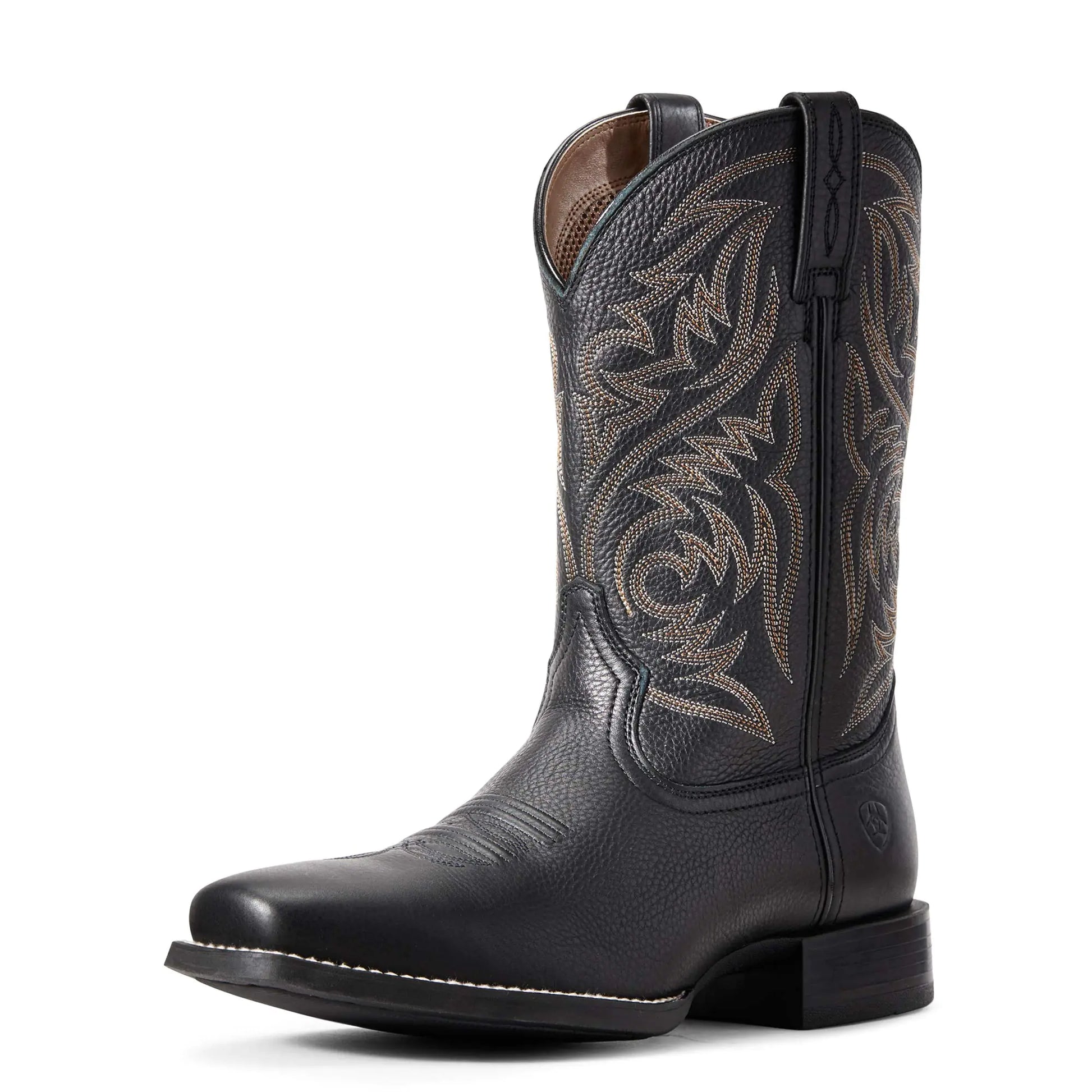 ARIAT BMVY9 Mens Sport Herdsman Western Boot Black Deertan 11 Wide